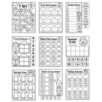 Numbers to 10 Worksheets - MEGA PACK - My Teaching Pal