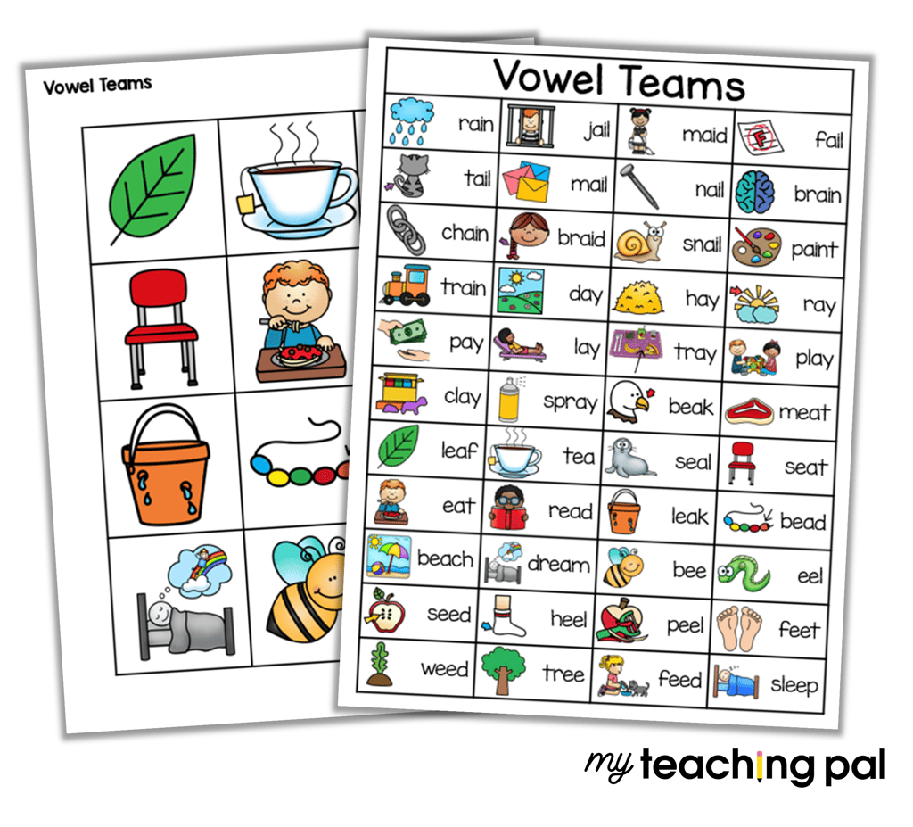Word Builder Cards for Vowel Teams