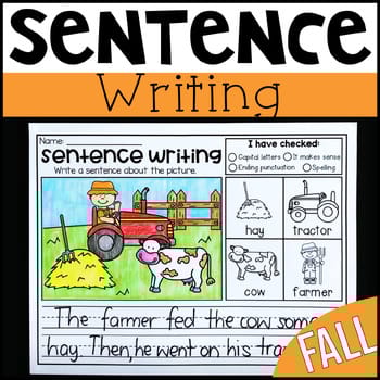 Fall Sentence Writing Worksheets My Teaching Pal Fall Sentence Writing Worksheets My Teaching Pal