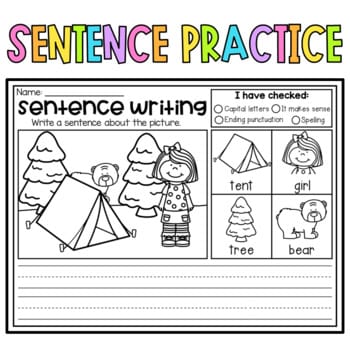 Sentence Writing Worksheets - My Teaching Pal