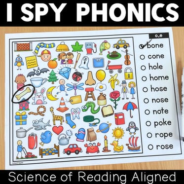 I Spy Phonics Worksheets