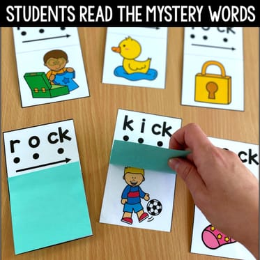 Mystery Word Cards with Sticky Notes