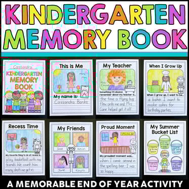 Kindergarten Memory Book - End of Year Activity - My Teaching Pal