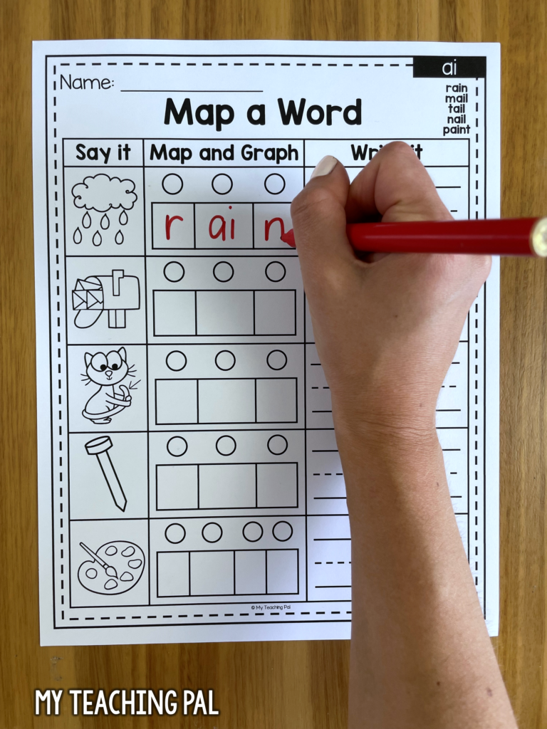 Map a word worksheet