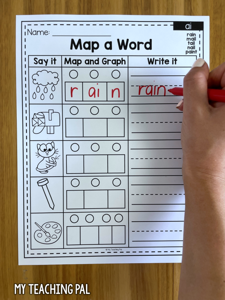 Map a word worksheet