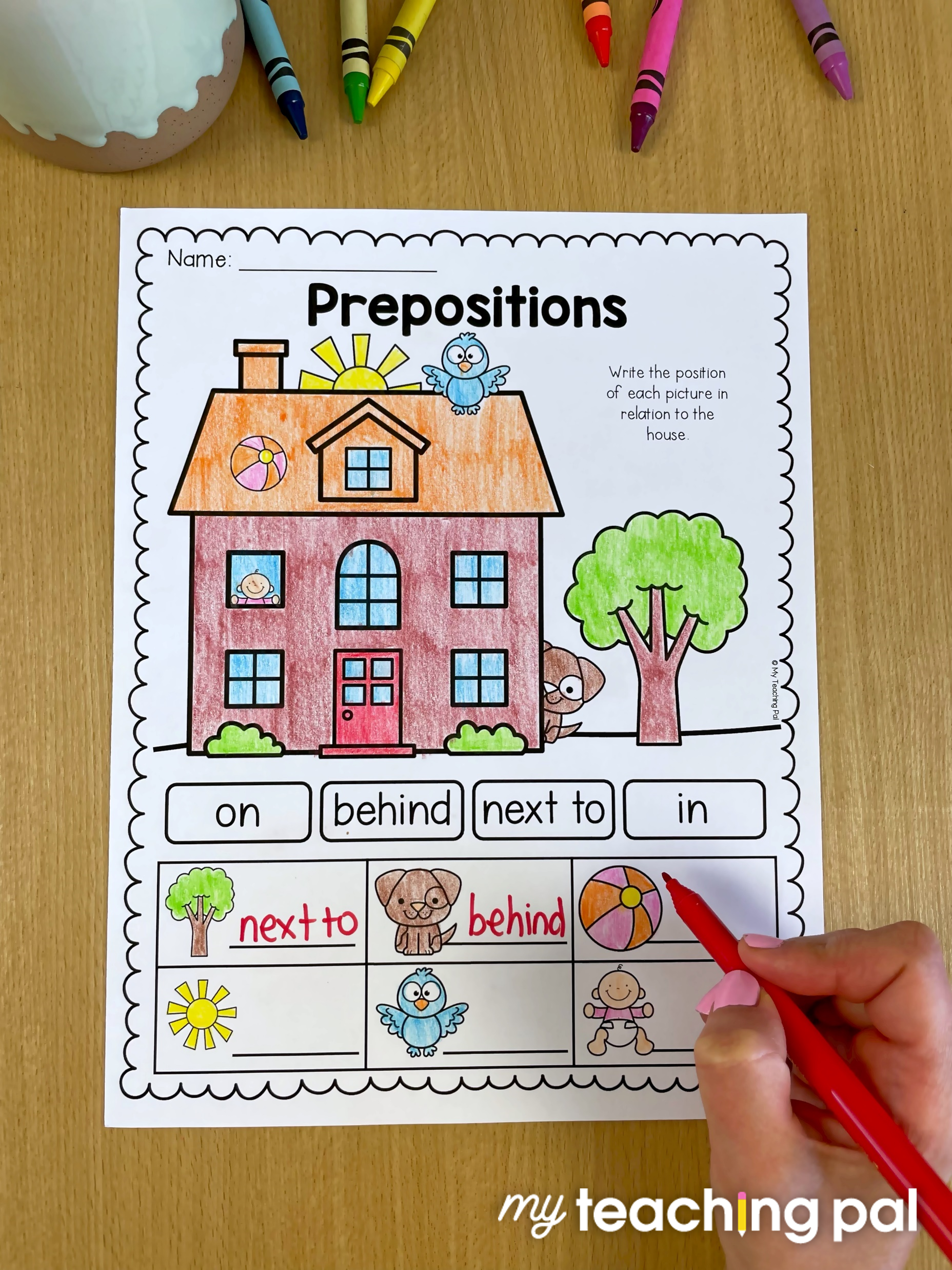 Prepositions worksheet