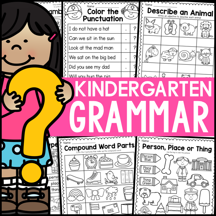 Kindergarten Grammar Worksheets MEGA PACK My Teaching Pal Kindergarten Grammar Worksheets MEGA PACK My Teaching Pal