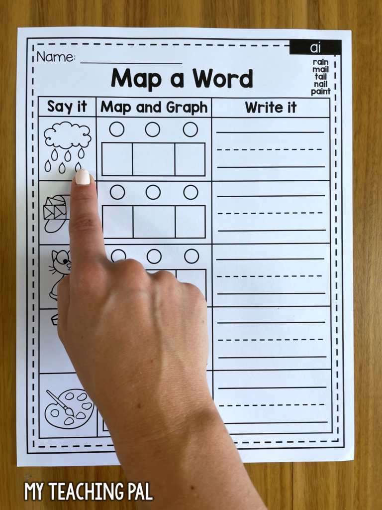 Map a word worksheet