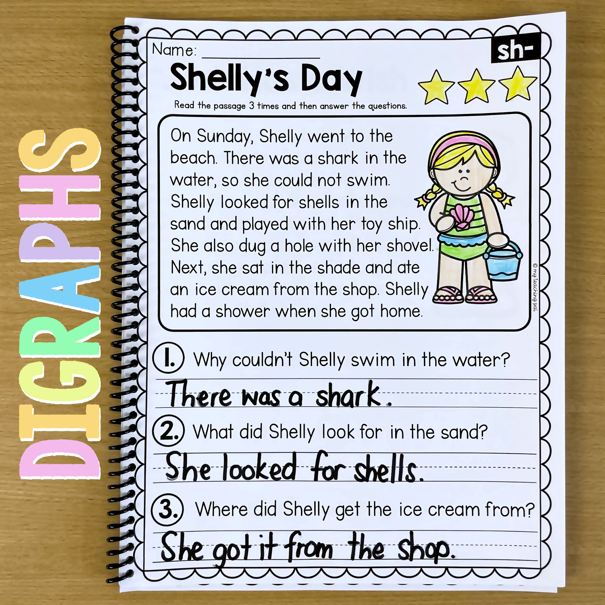 Digraphs Reading Comprehension Worksheets