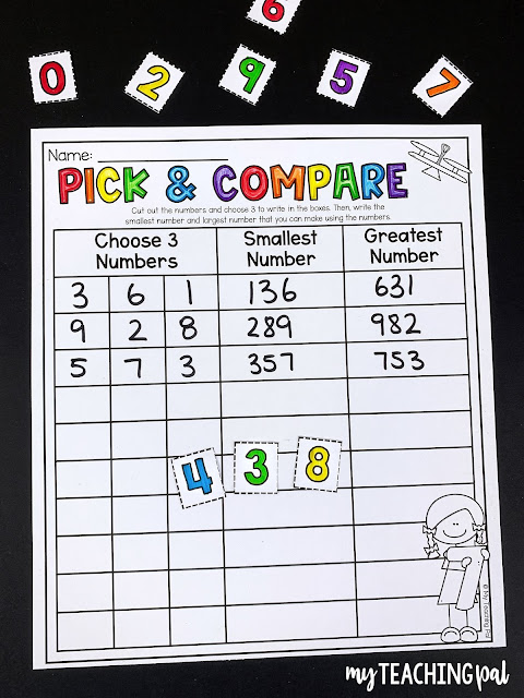 Comparing 3 digit numbers
